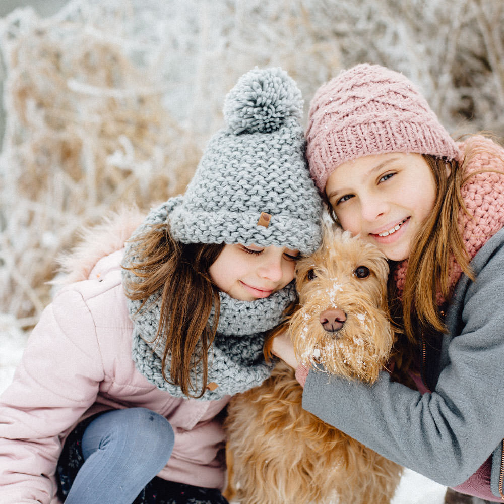 Familien Shooting - im Schnee mit Hund